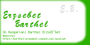 erzsebet barthel business card